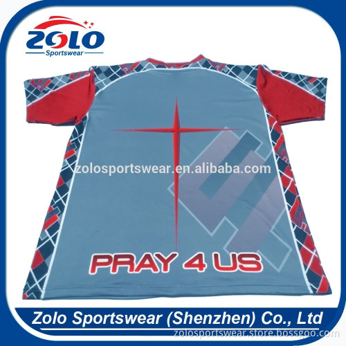 Custom Made Free Design Sublimation Printing Lacrosse Shooting Shirts